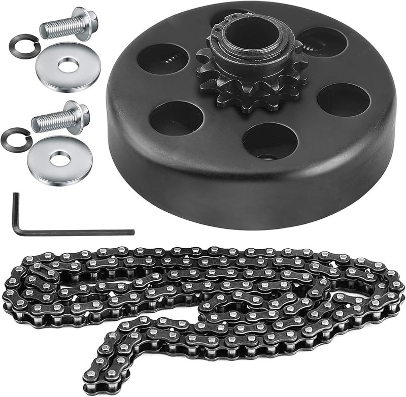 Sutmorly Go Kart Clutch 12 Tooth 3/4'' Bore with #35 Chain for 212 Predator Clutch 6.5HP for Honda GC GX for Go Kart/Mini Bike (with 2 Bolts) - Image 1